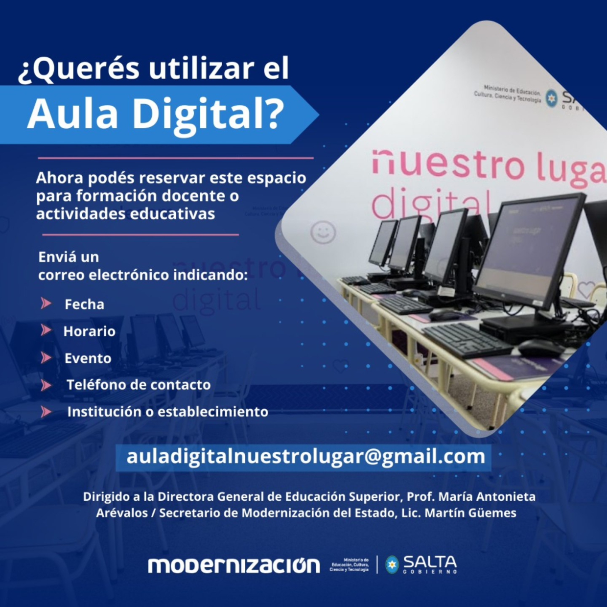 AULA DIGITAL PARA FORMACIÓN DOCENTE O ACT. EDUCATIVAS