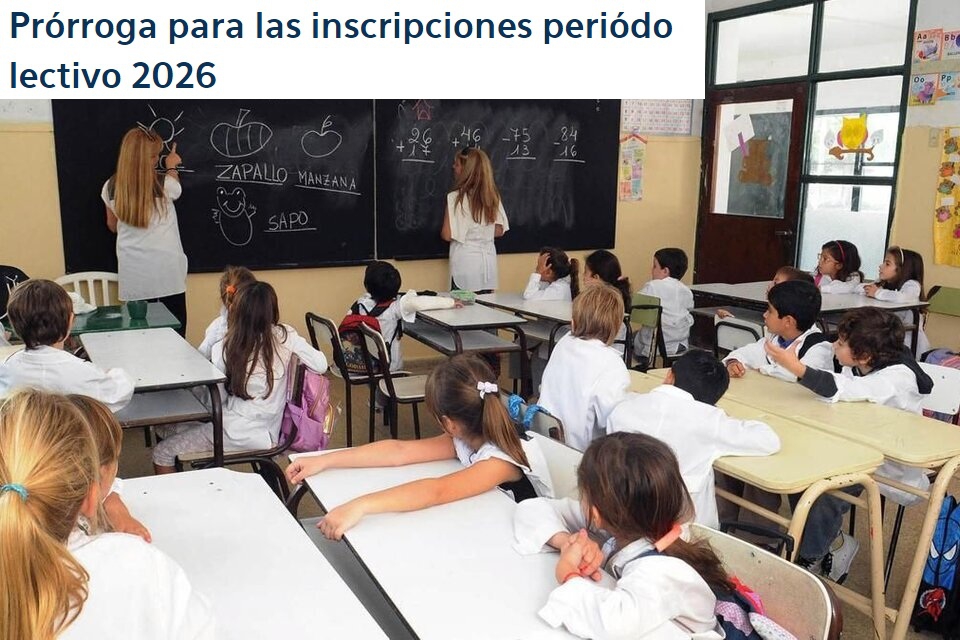 Prórroga para las inscripciones periódo lectivo 2026